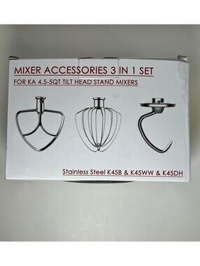 3-Piece Stainless Steel Mixer Attachments for KitchenAid
